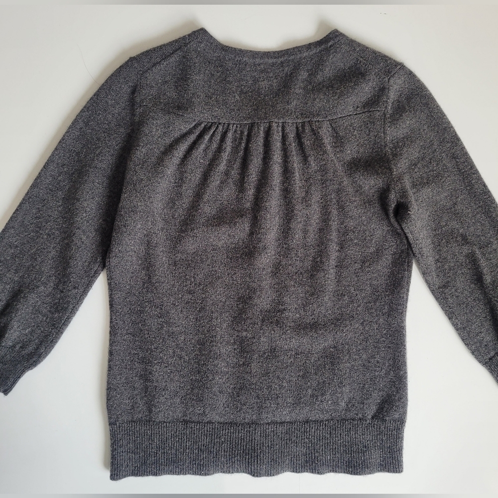 Cashmere Cache 100% 2-ply Cashmere Cardigan Gray Small/Medium - Picture 12 of 16